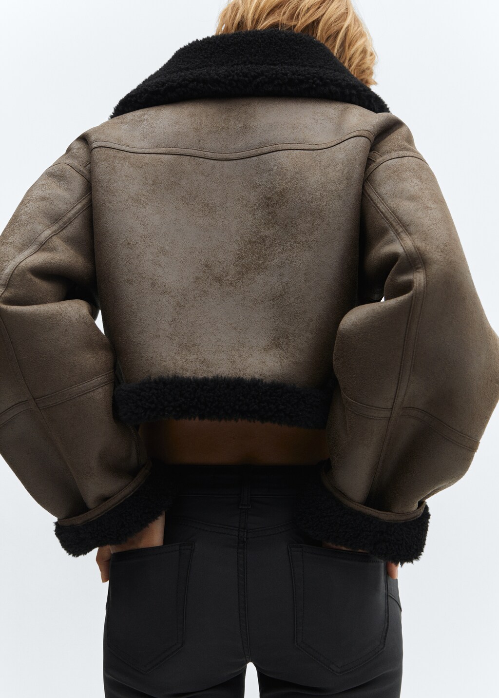 Push-up low-rise skinny jeans - Black denim