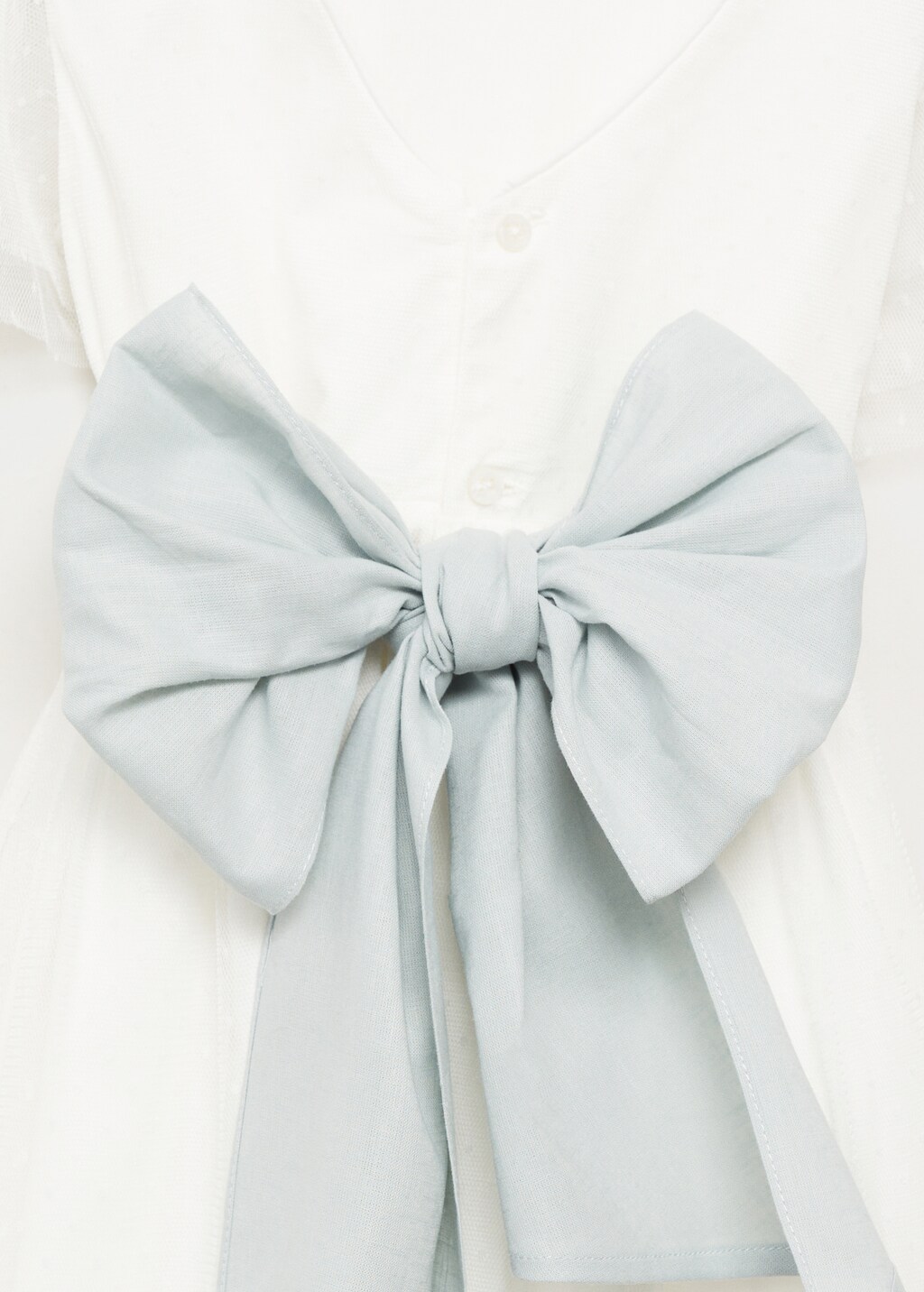 Bow Plumeti dress - White