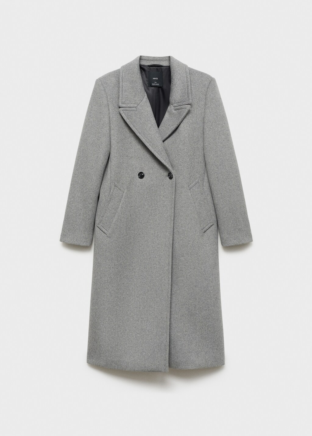 Lapels wool coat - Grey