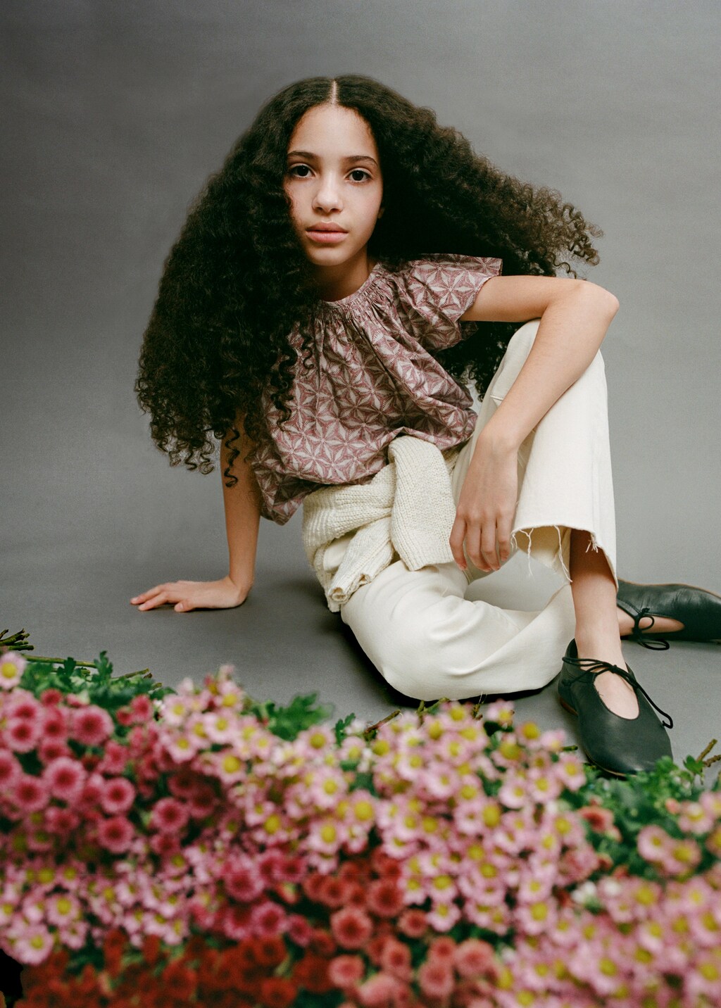 Printed cotton blouse - Pink