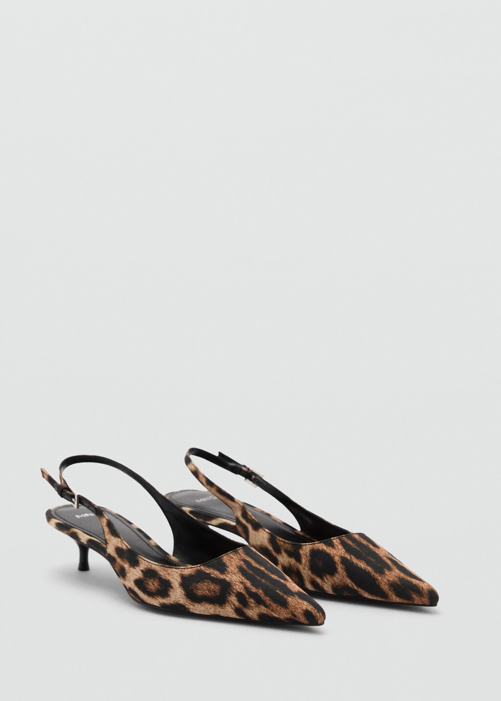 Leopard-print heeled shoes - Black
