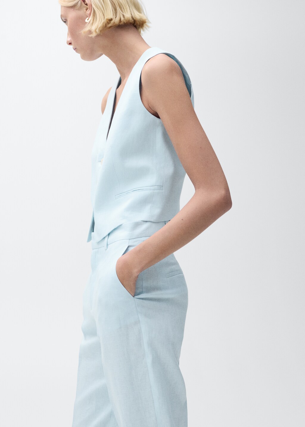 Linen suit trousers - Off White