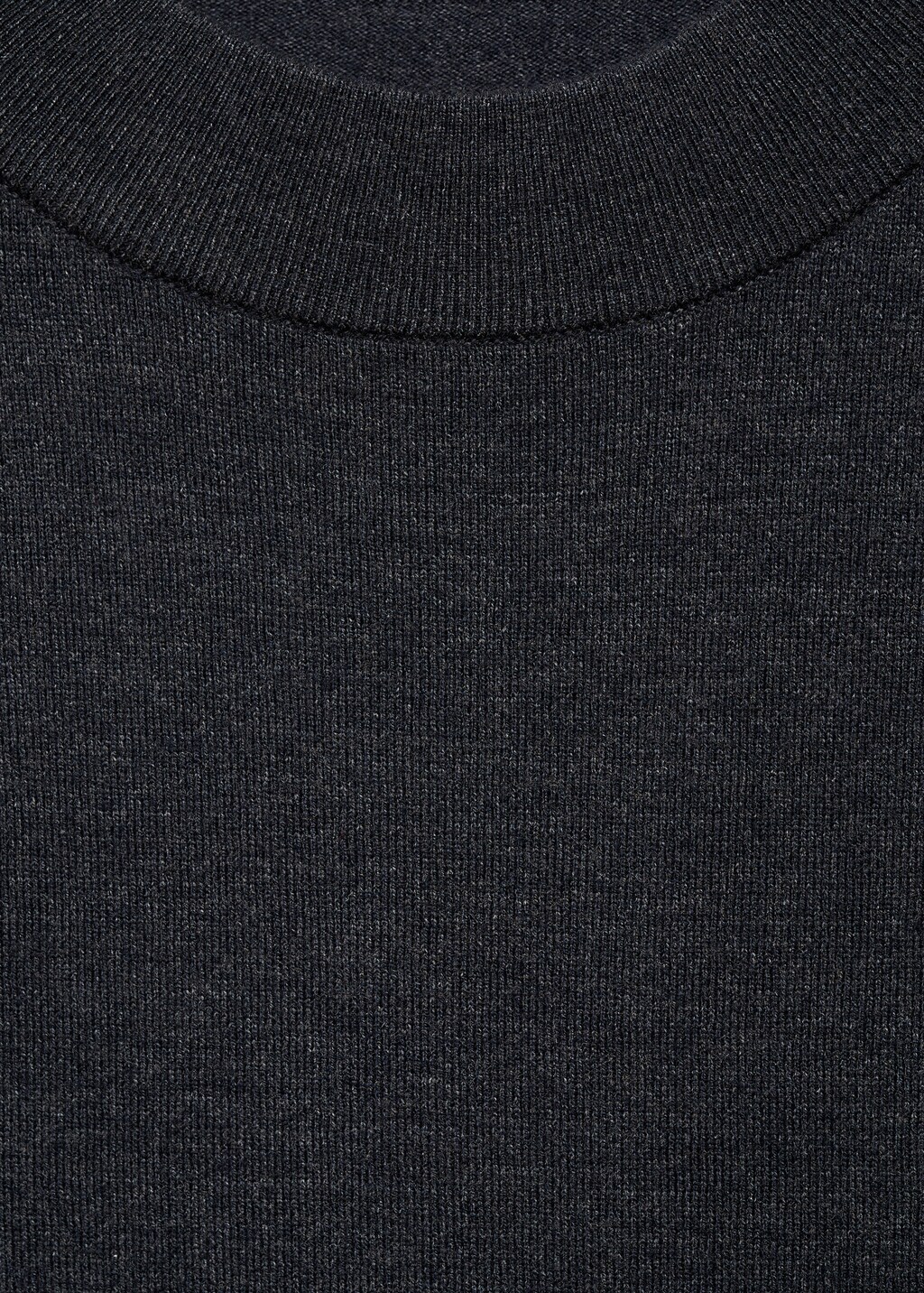 Round-neck knitted sweater - Dark Navy