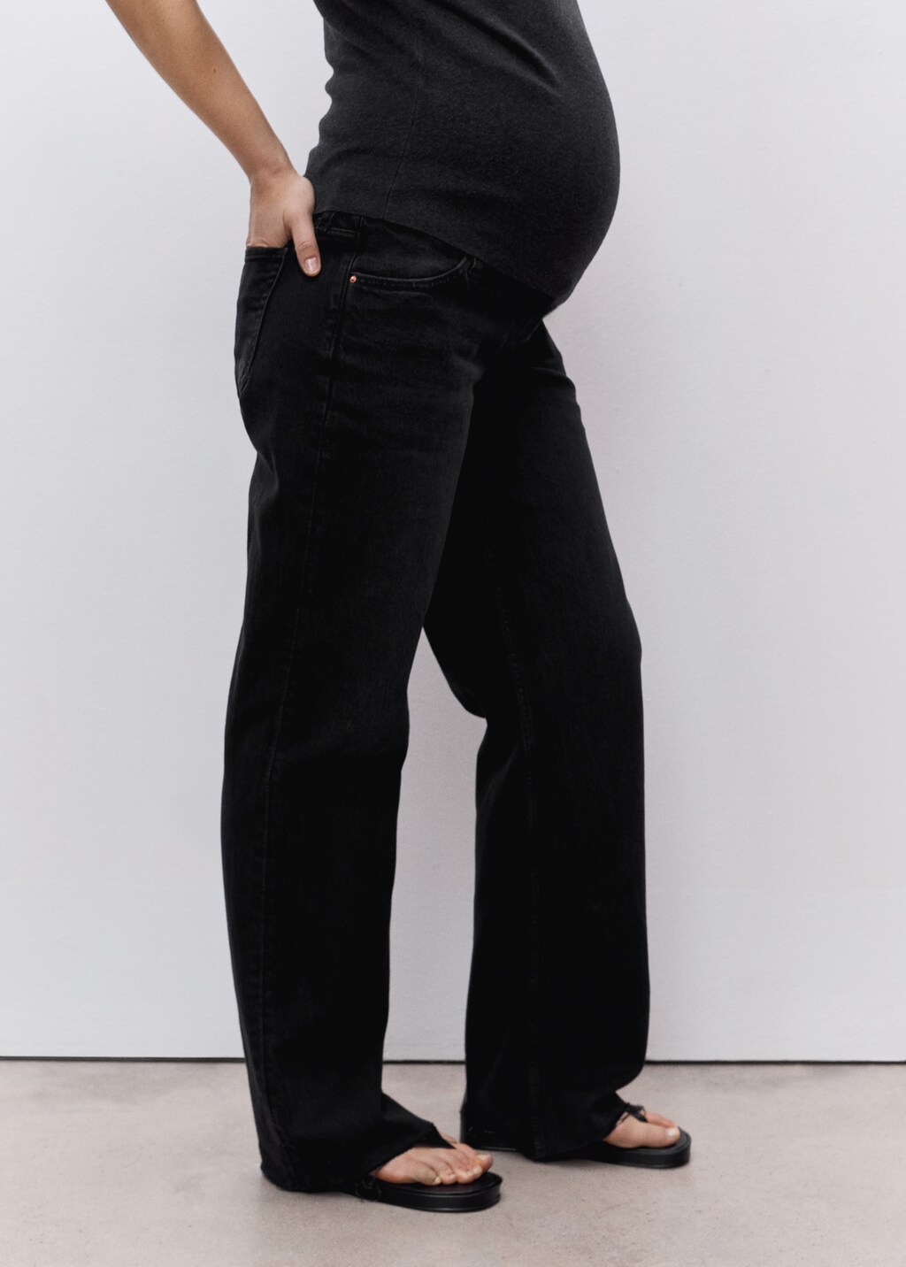 Maternity wideleg jeans - Medium Blue