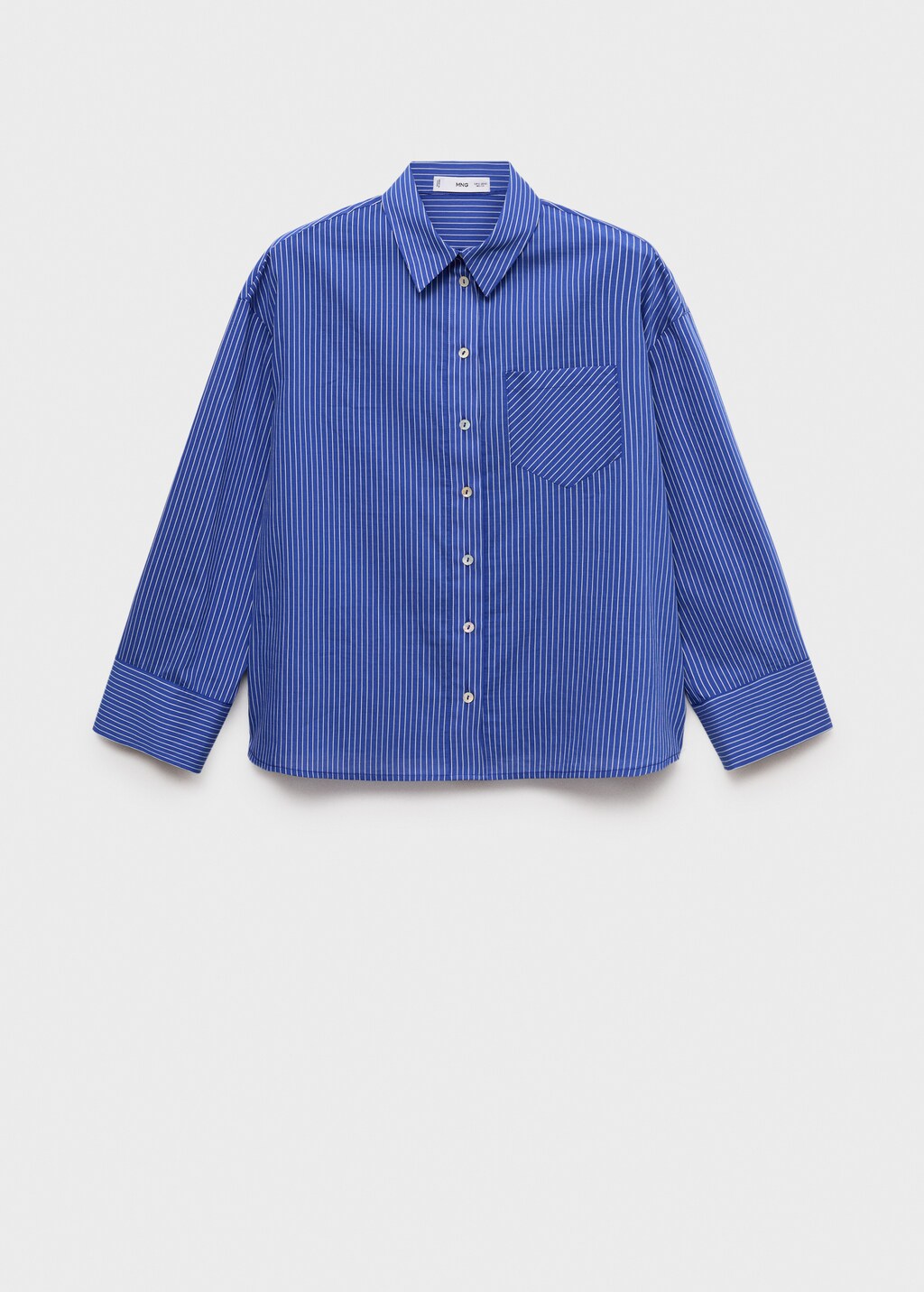 Striped cotton-blend shirt - Red