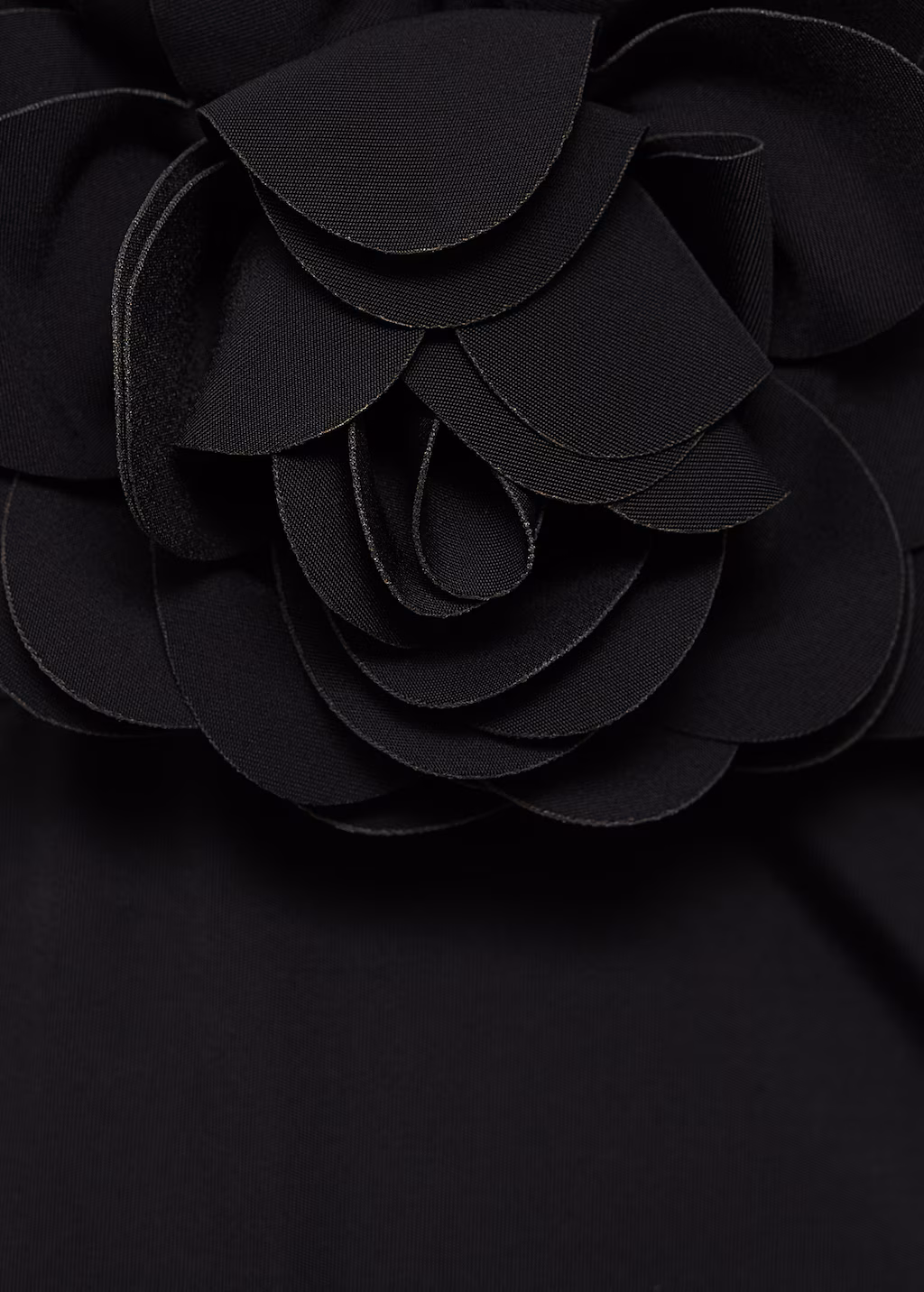 Swimsuit with flower detail - Black