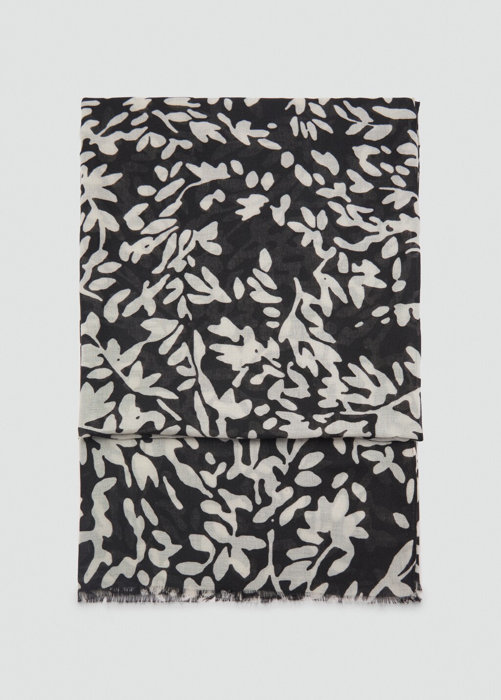 Floral print scarf - Black