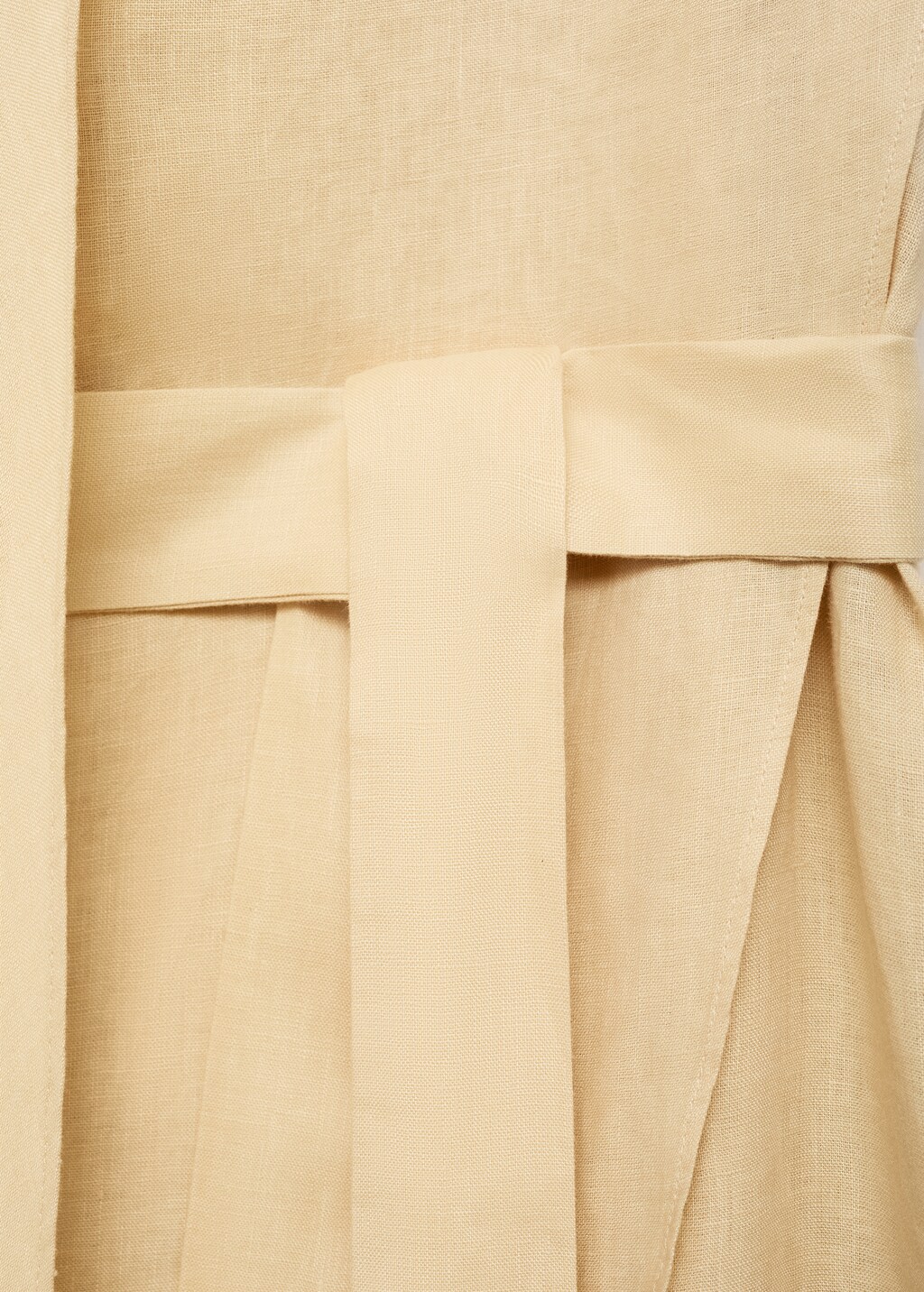 Belt linen dress - Sand
