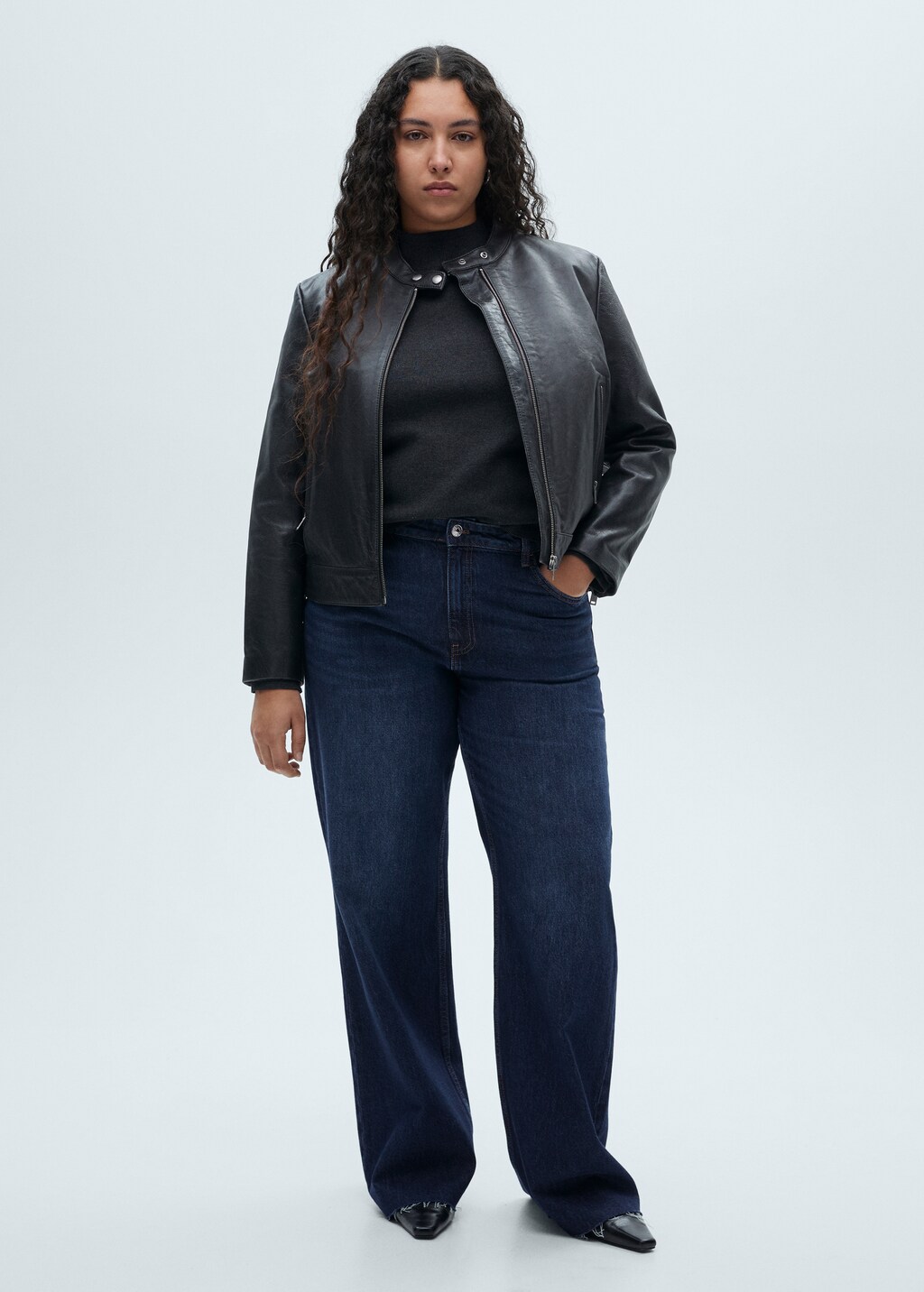 Danila wideleg rinse-wash jeans - Open Blue