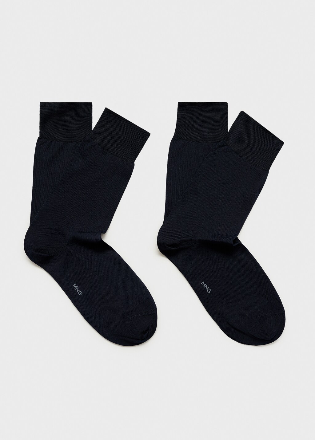 Pack of 2 100% plain cotton socks - Black