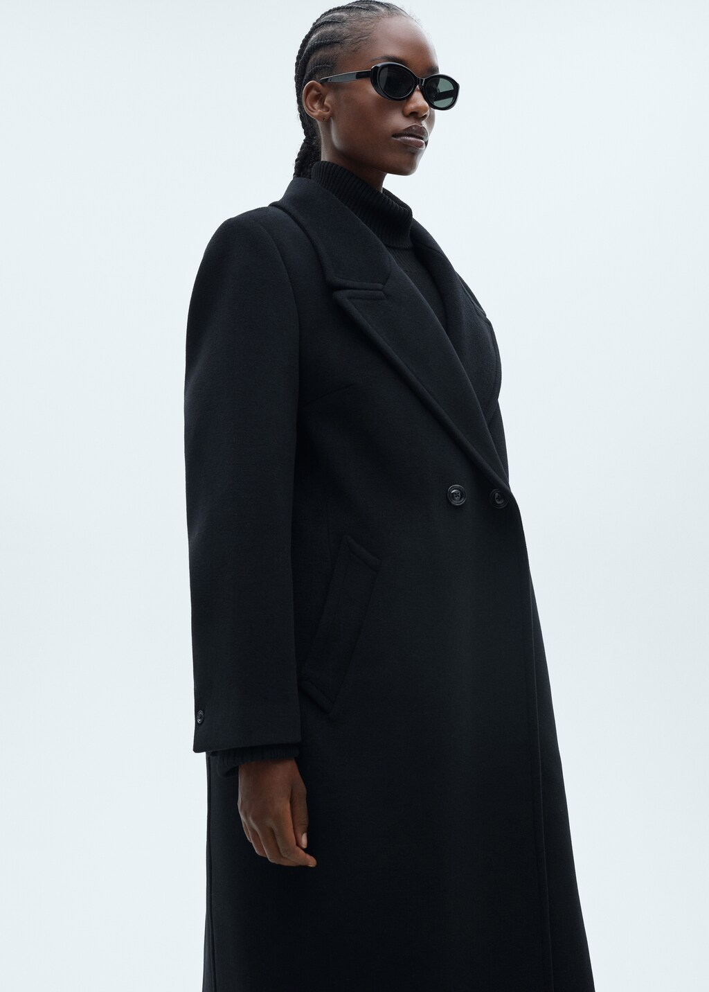 Lapels wool coat - Grey