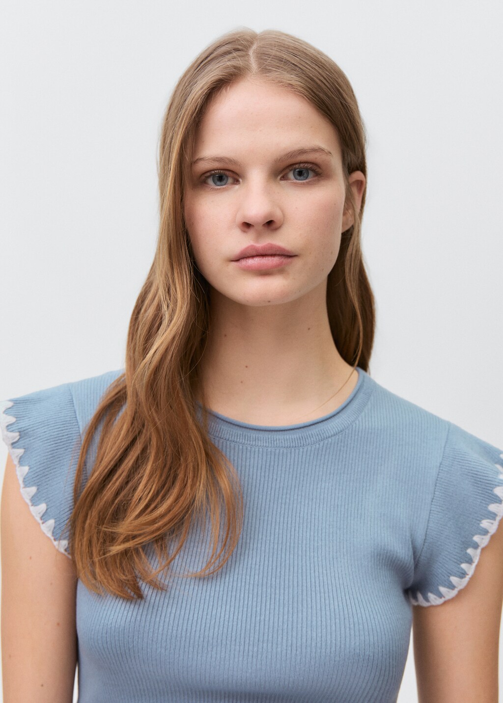 Ruffle detail top - Off White