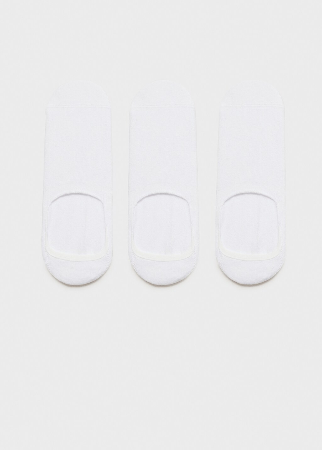 3-pack of invisible socks - White