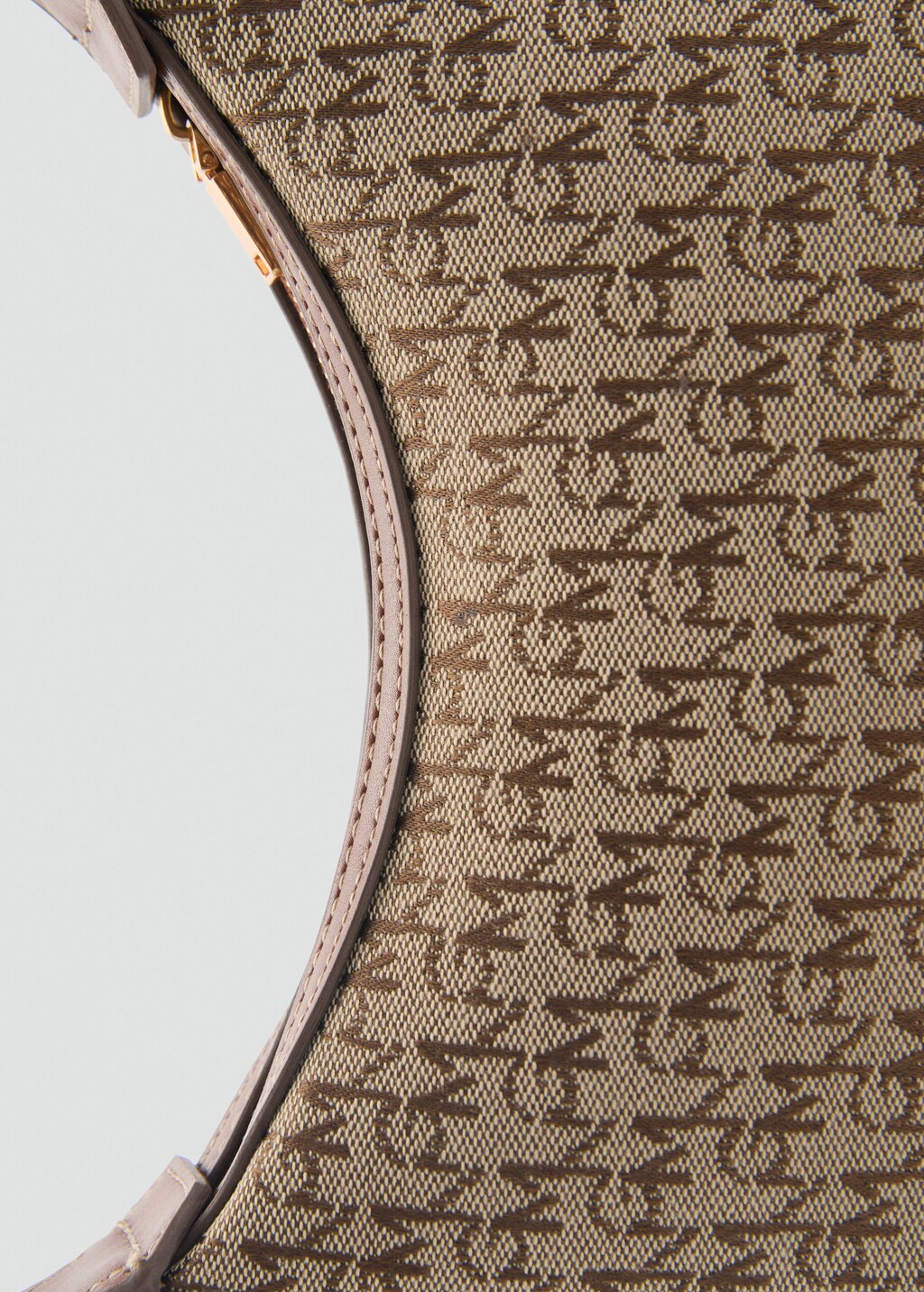 Shoulder bag with printed logo - Brown