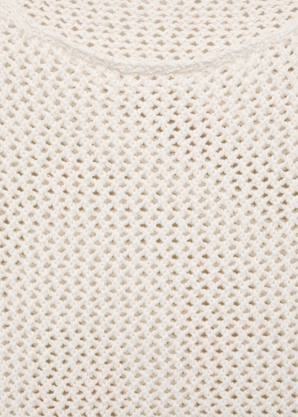 Knitted top with contrast details - Off White