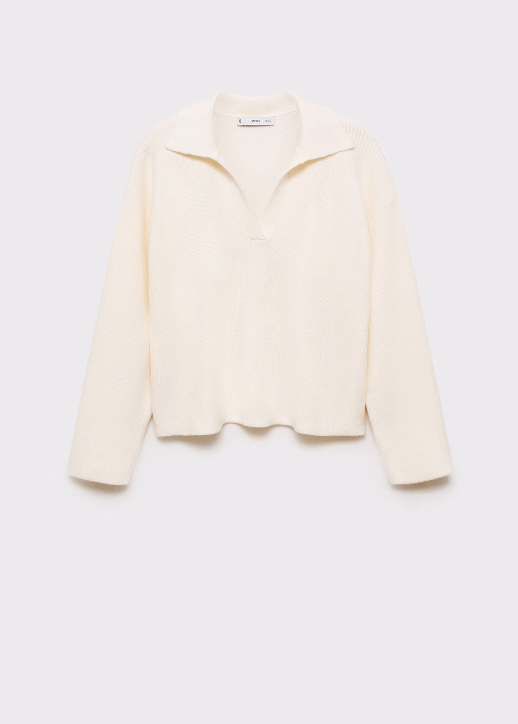 Knitted polo-neck sweater - Grey