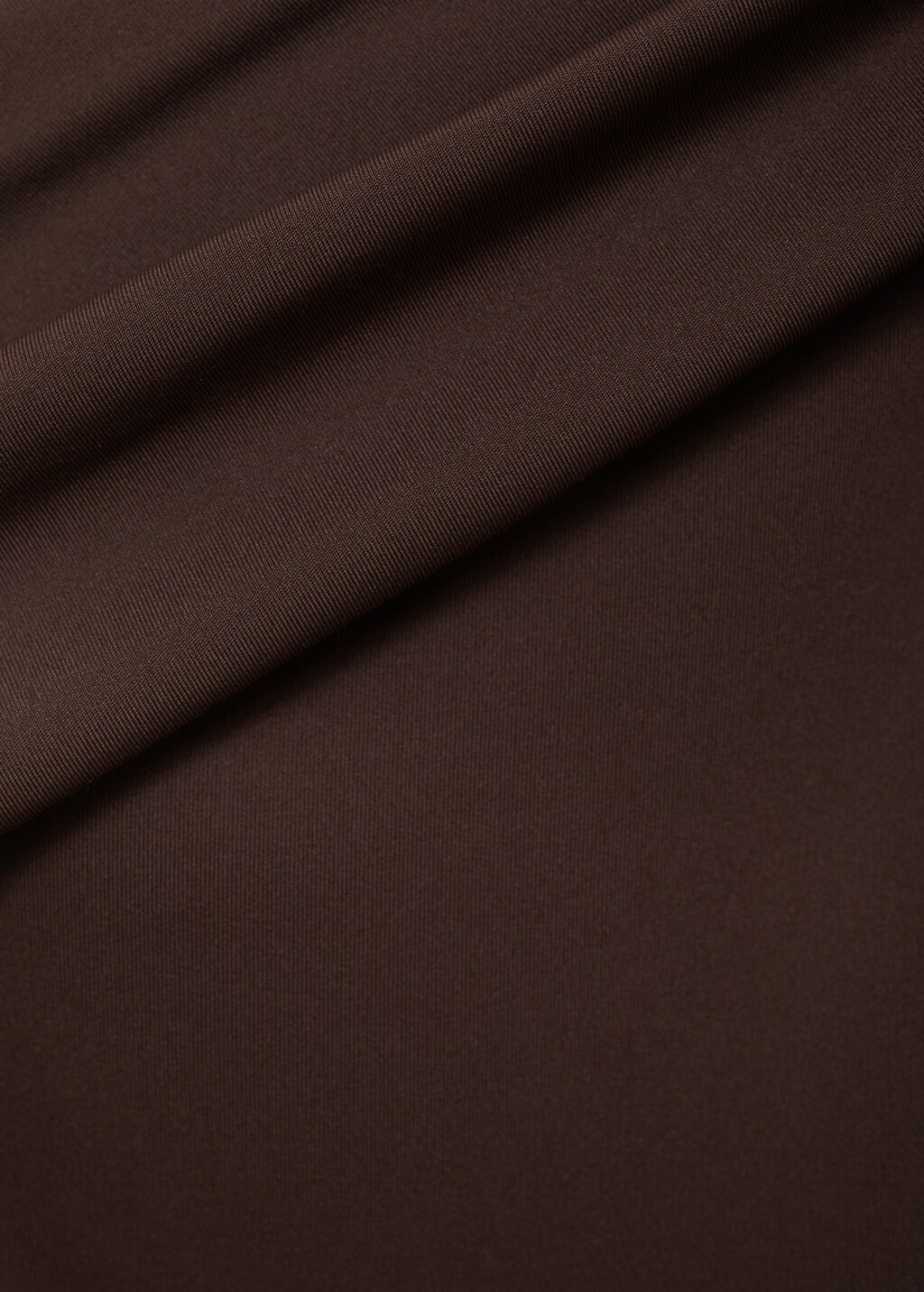 Asymmetrical swimsuit with hoop - Chocolate