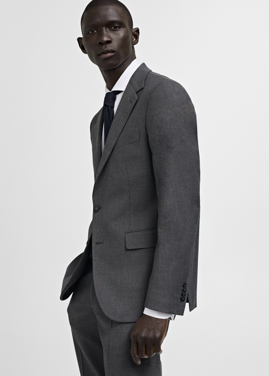 Milan slim-fit suit jacket - Dark Navy
