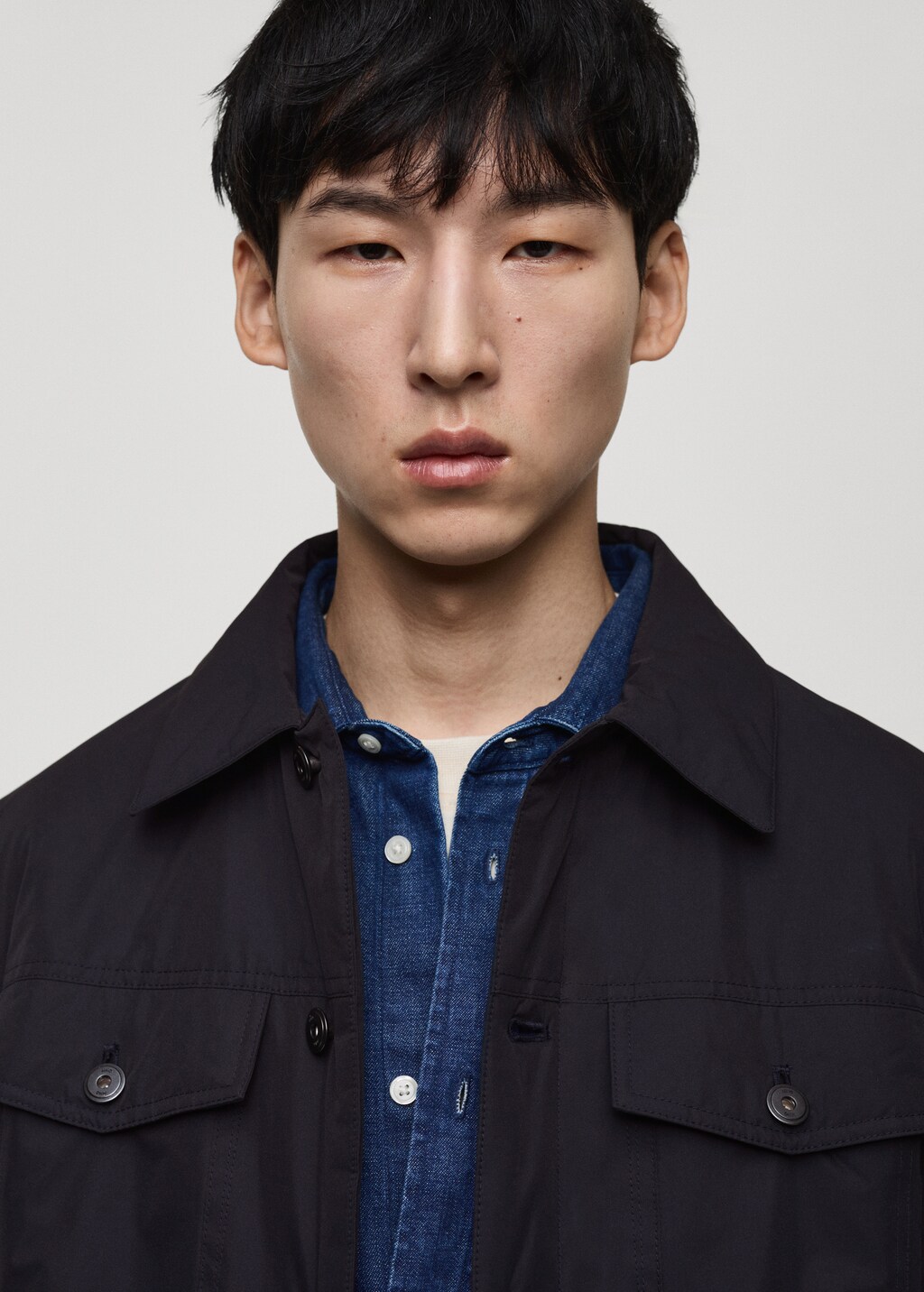 Water-repellent quilted jacket - Dark Navy