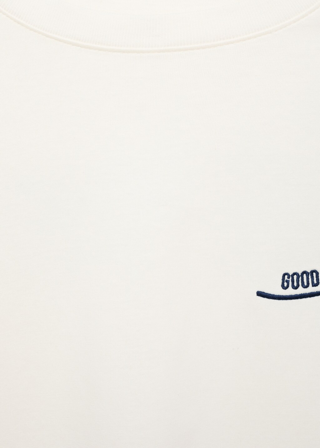 Cotton t-shirt with printed message - Off White