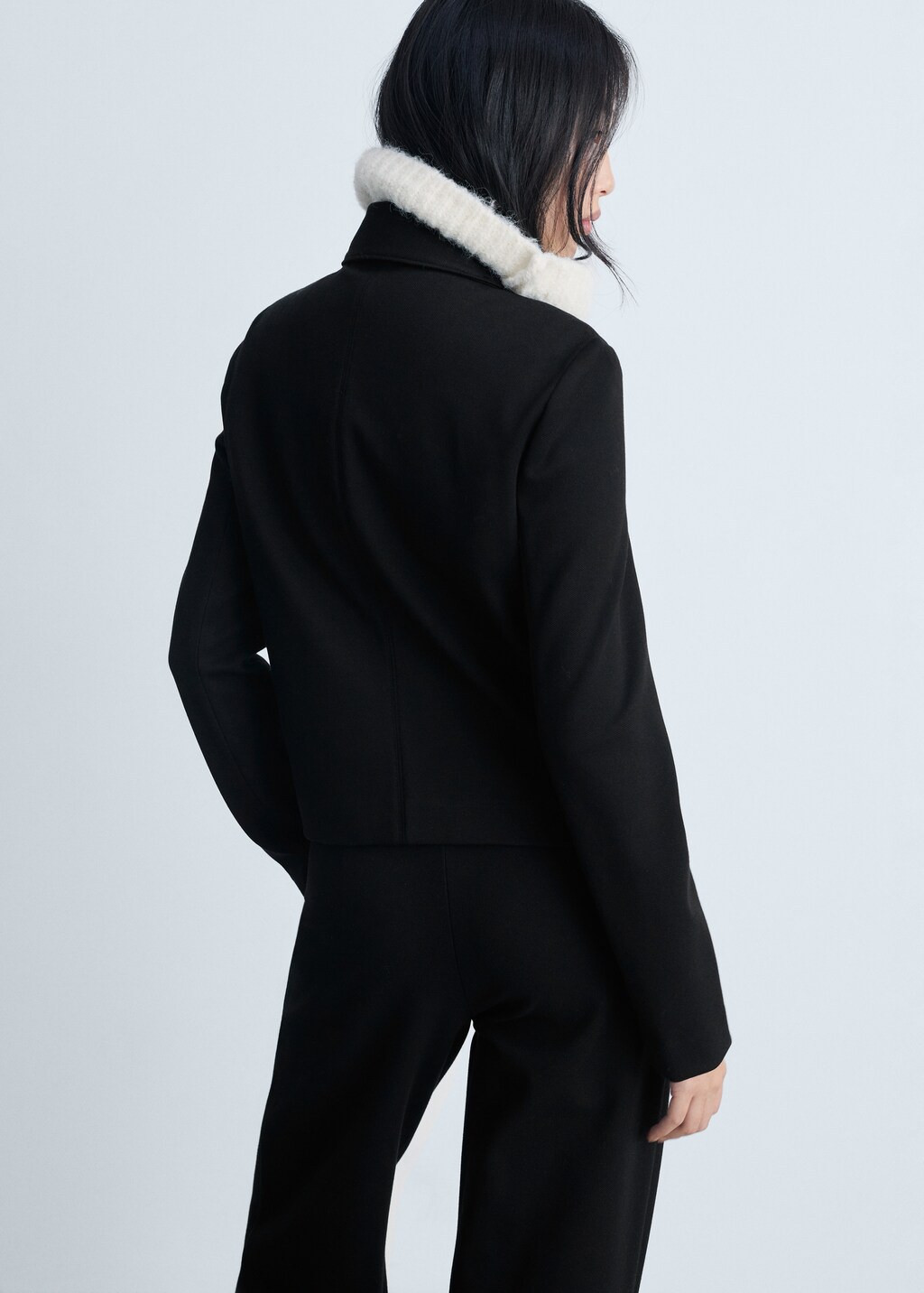 Zipper fitted jacket - Black