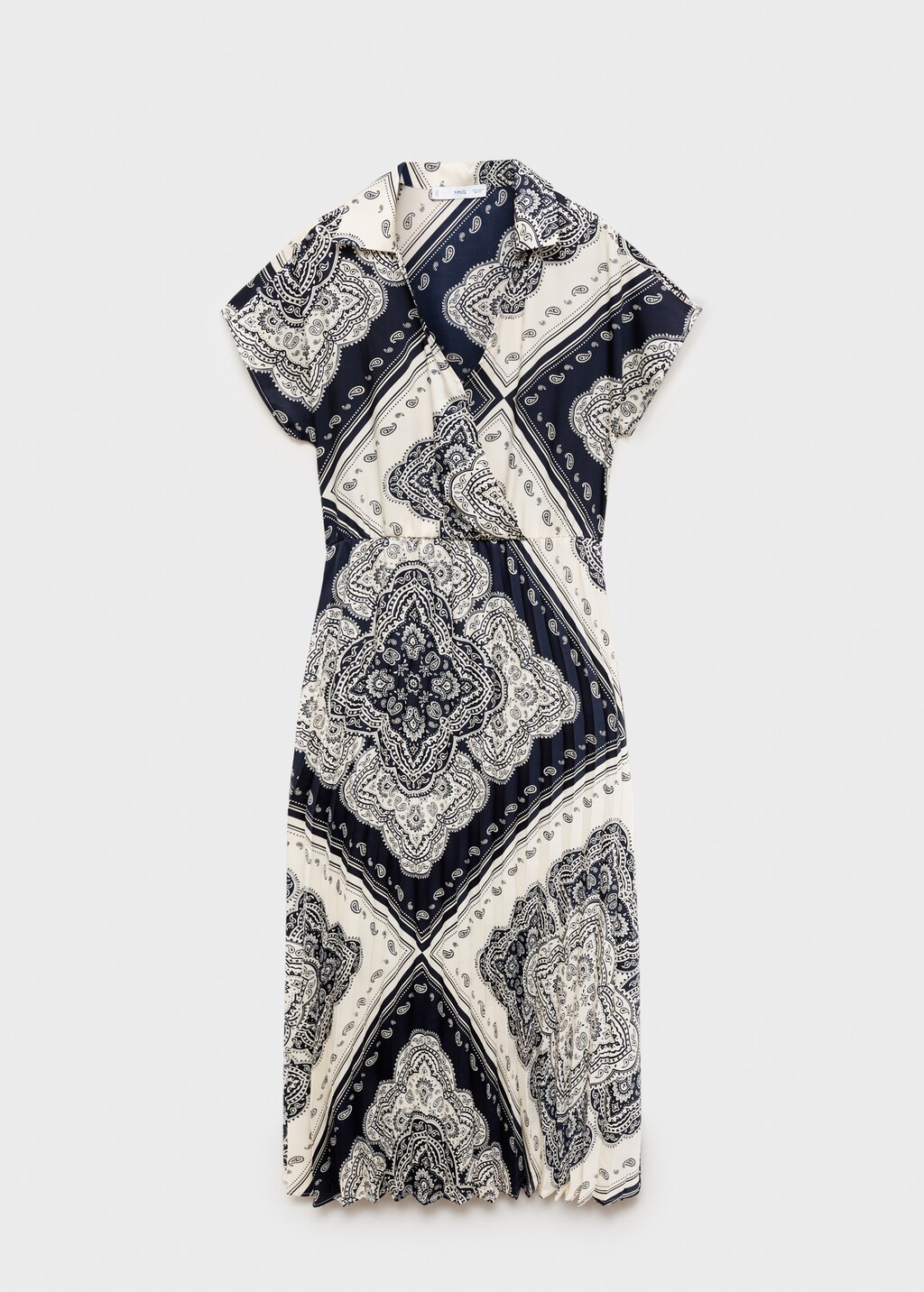 Paisley-print shirt dress - Blue