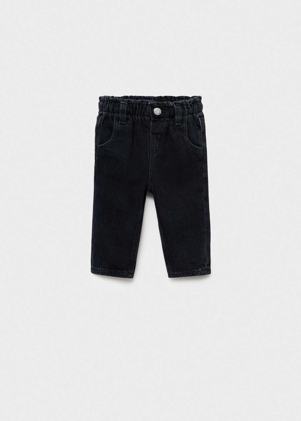 Paperbag jeans - Black denim