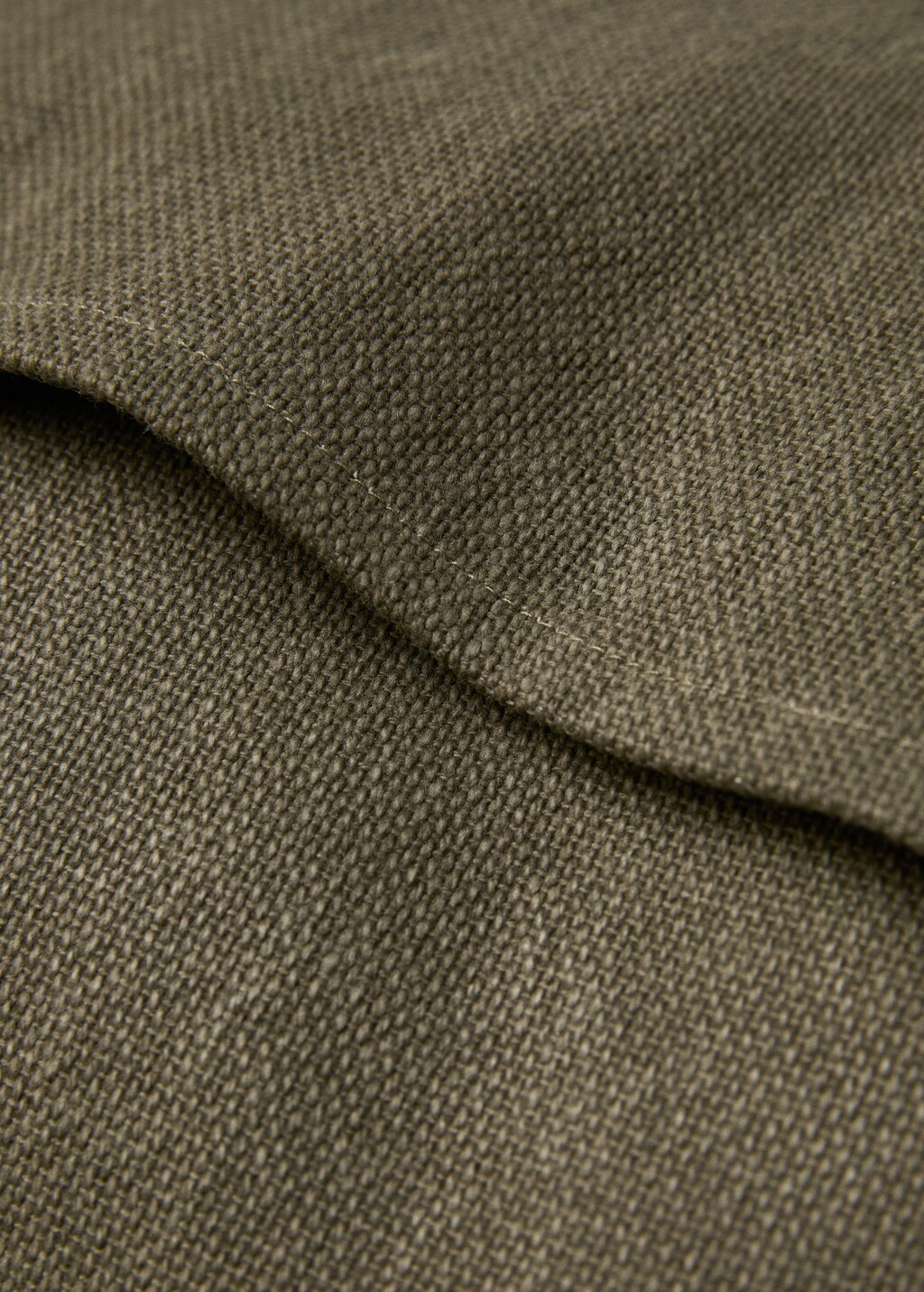 Cotton cushion cover with trim 45x45cm - Sand