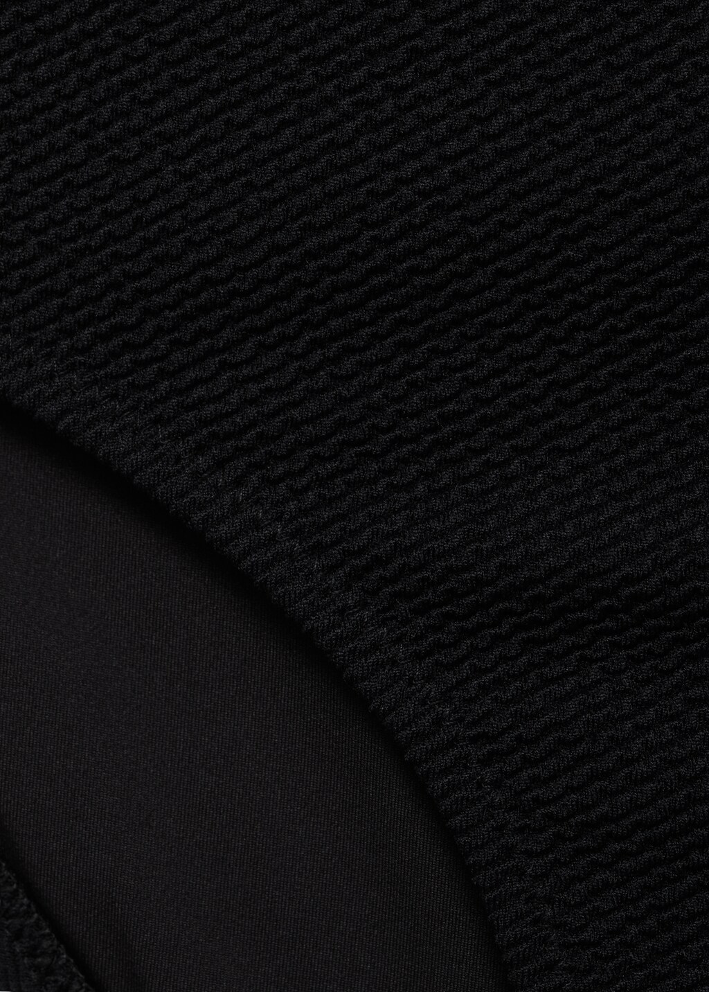 Ribbed high-waisted bikini bottom - Red