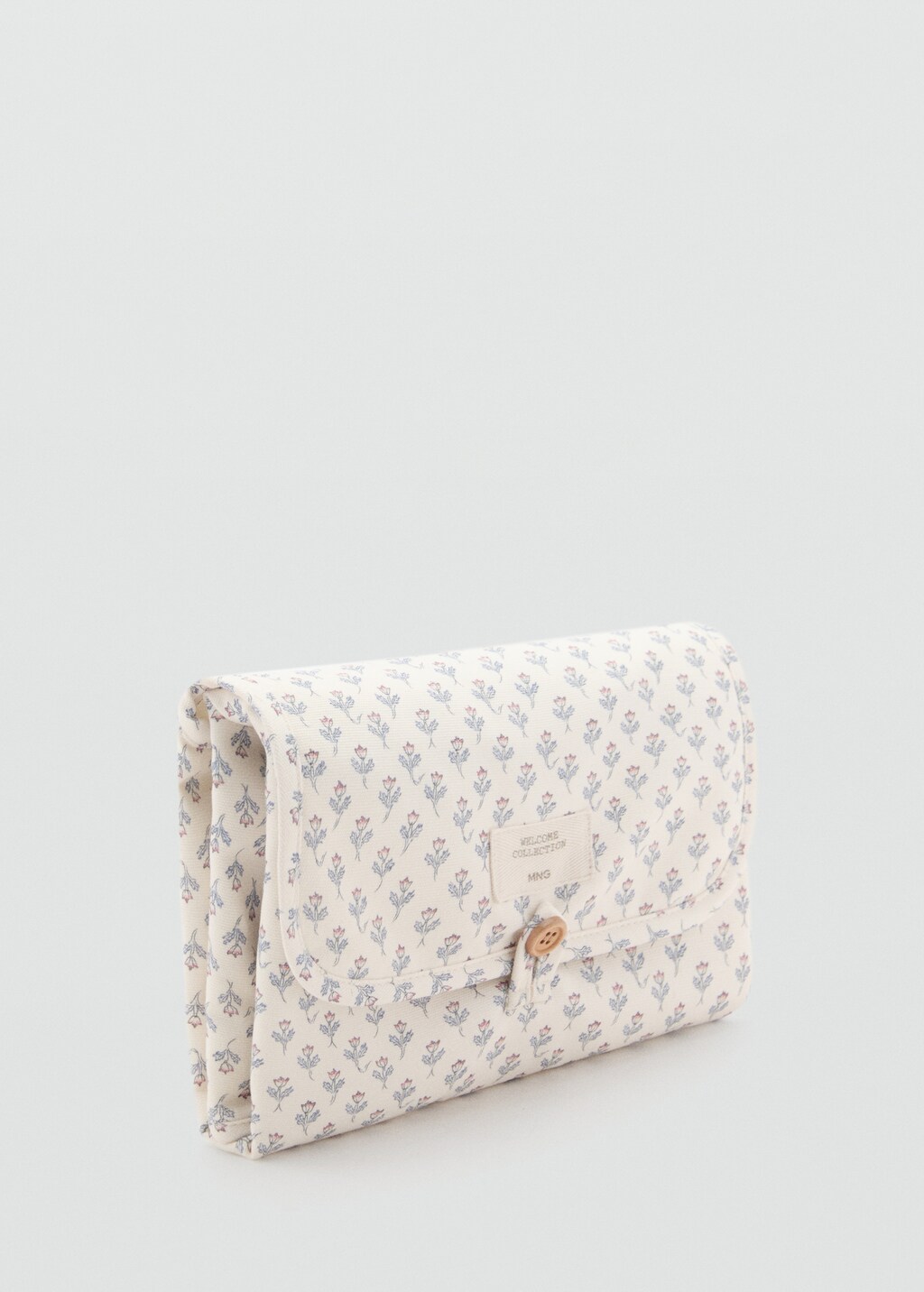Floral travel changing mat - Off White