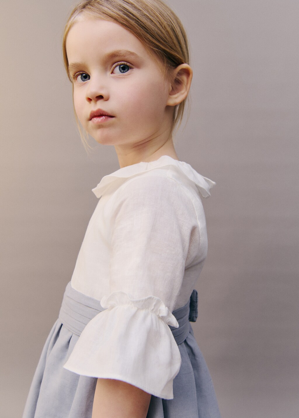 Contrast skirt dress - White