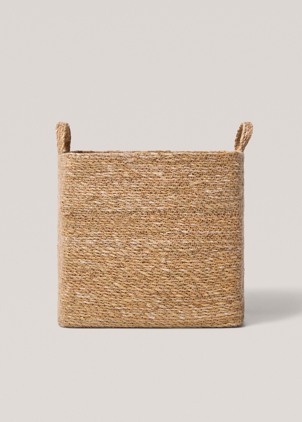 Small seagrass basket with handles - Brown