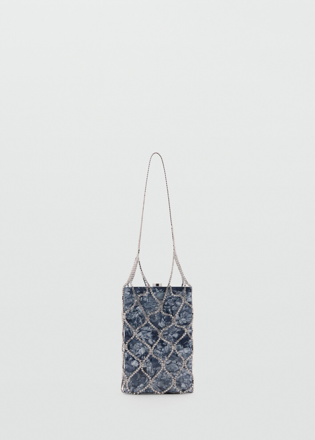 Crystal mesh handbag - Petrol Blue