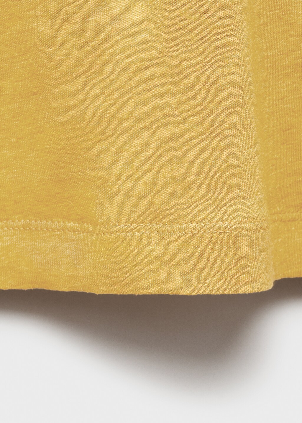 Linen slim-fit t-shirt - Black