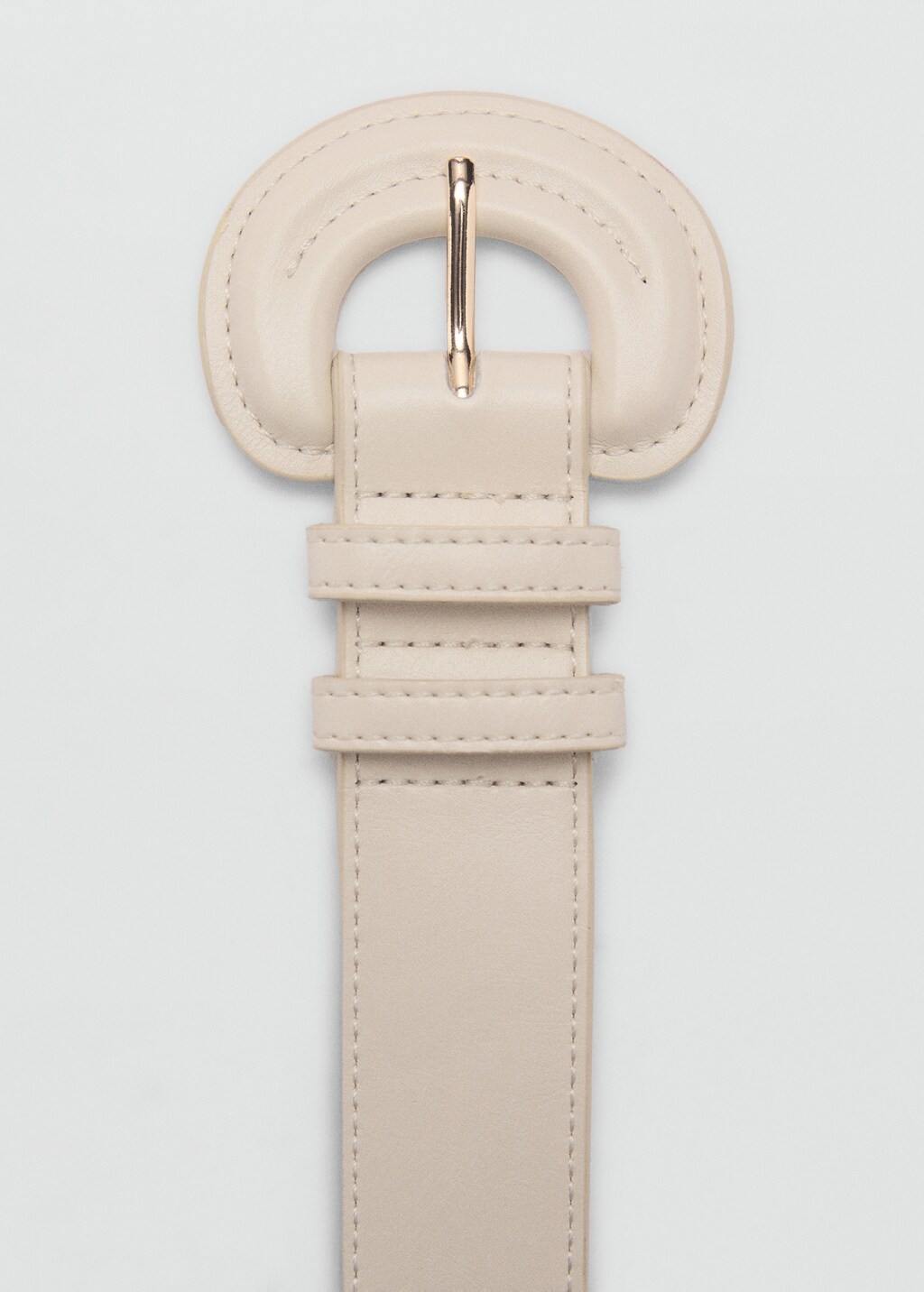 Oval buckle belt - Brown