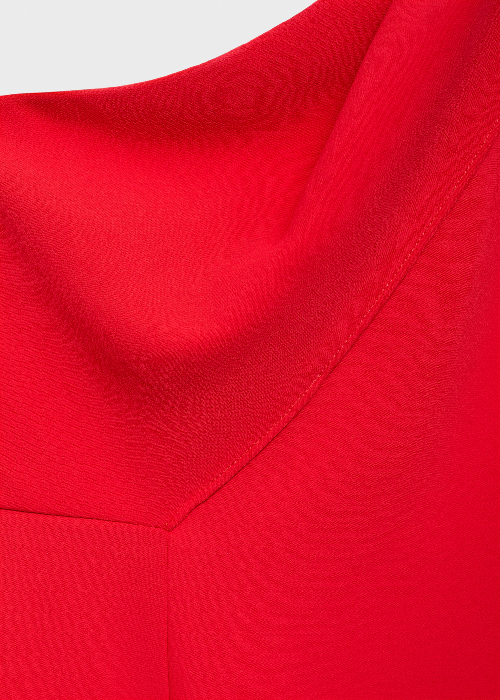 Asymmetrical bow-neck dress - Blue