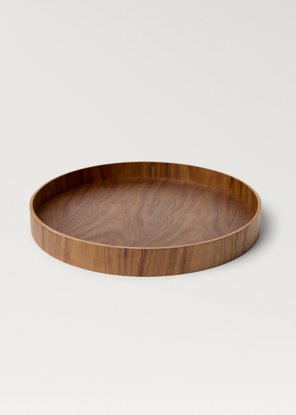 Large round wooden tray - Brown