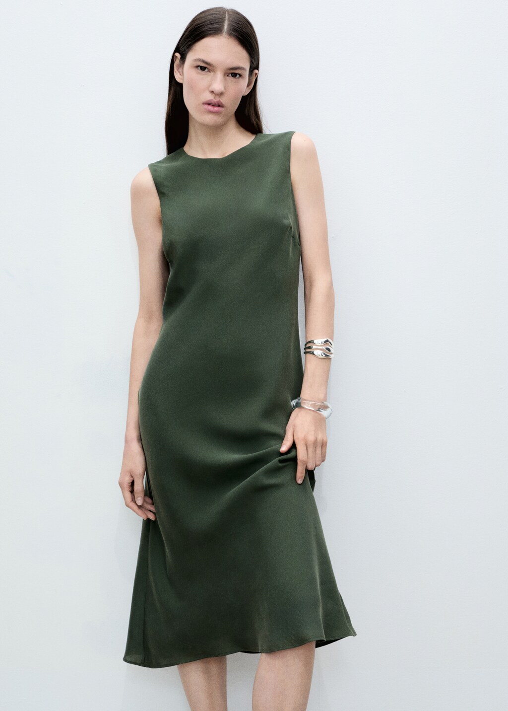 Shift midi dress - Green
