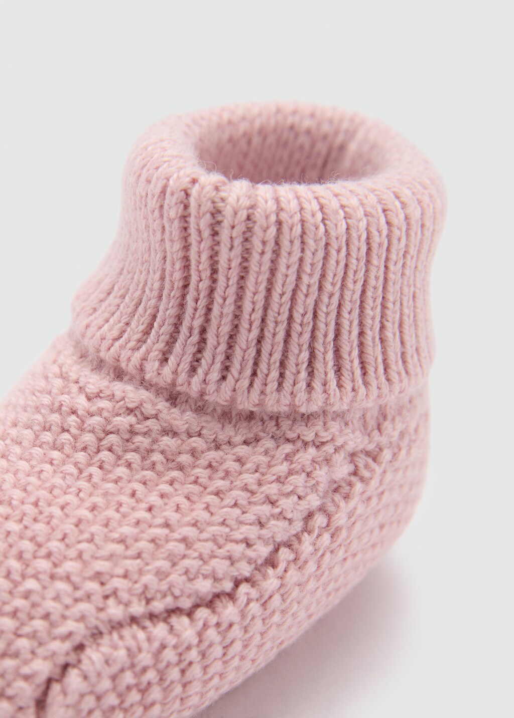Knit bootees - Medium Heather Grey