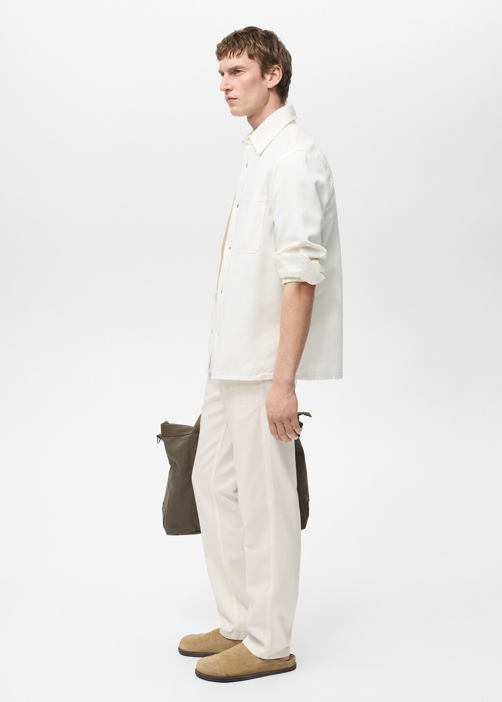 Lyocell regular-fit jeans - Beige