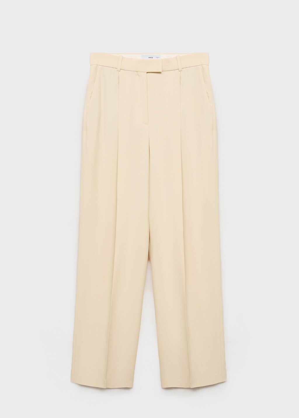 Pleated wideleg suit trousers - Vanilla