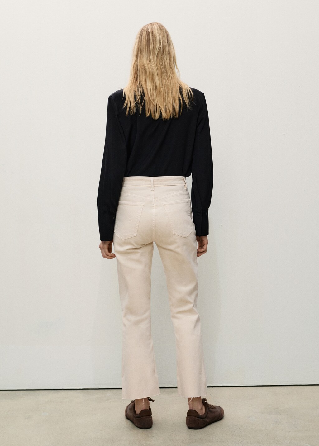 Sienna waxed flared cropped jeans - Black