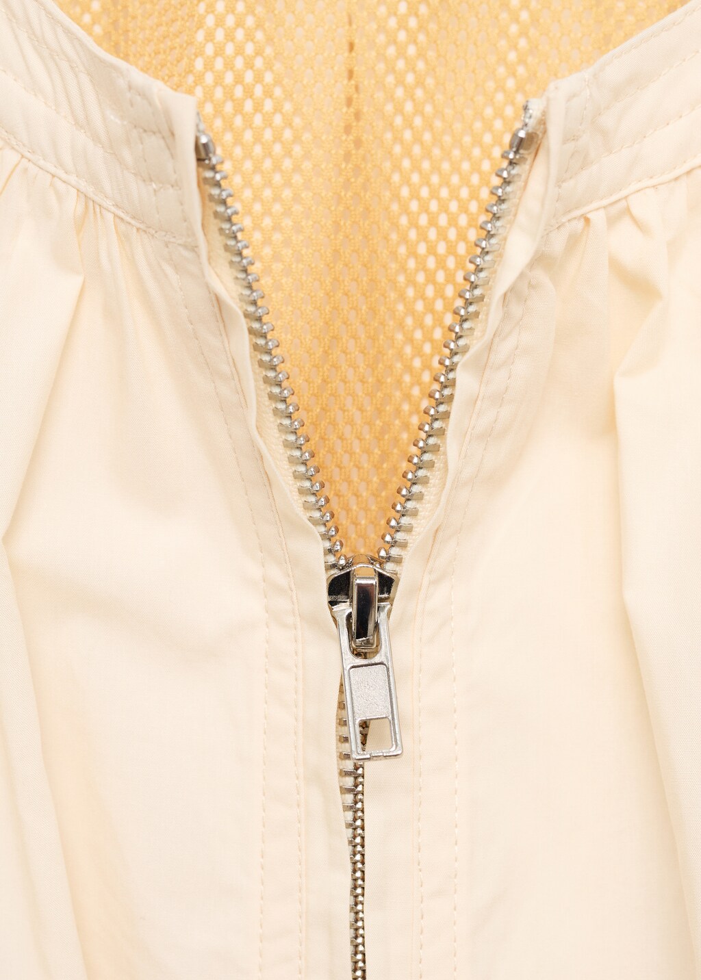 Cotton puffer jacket - Ecru