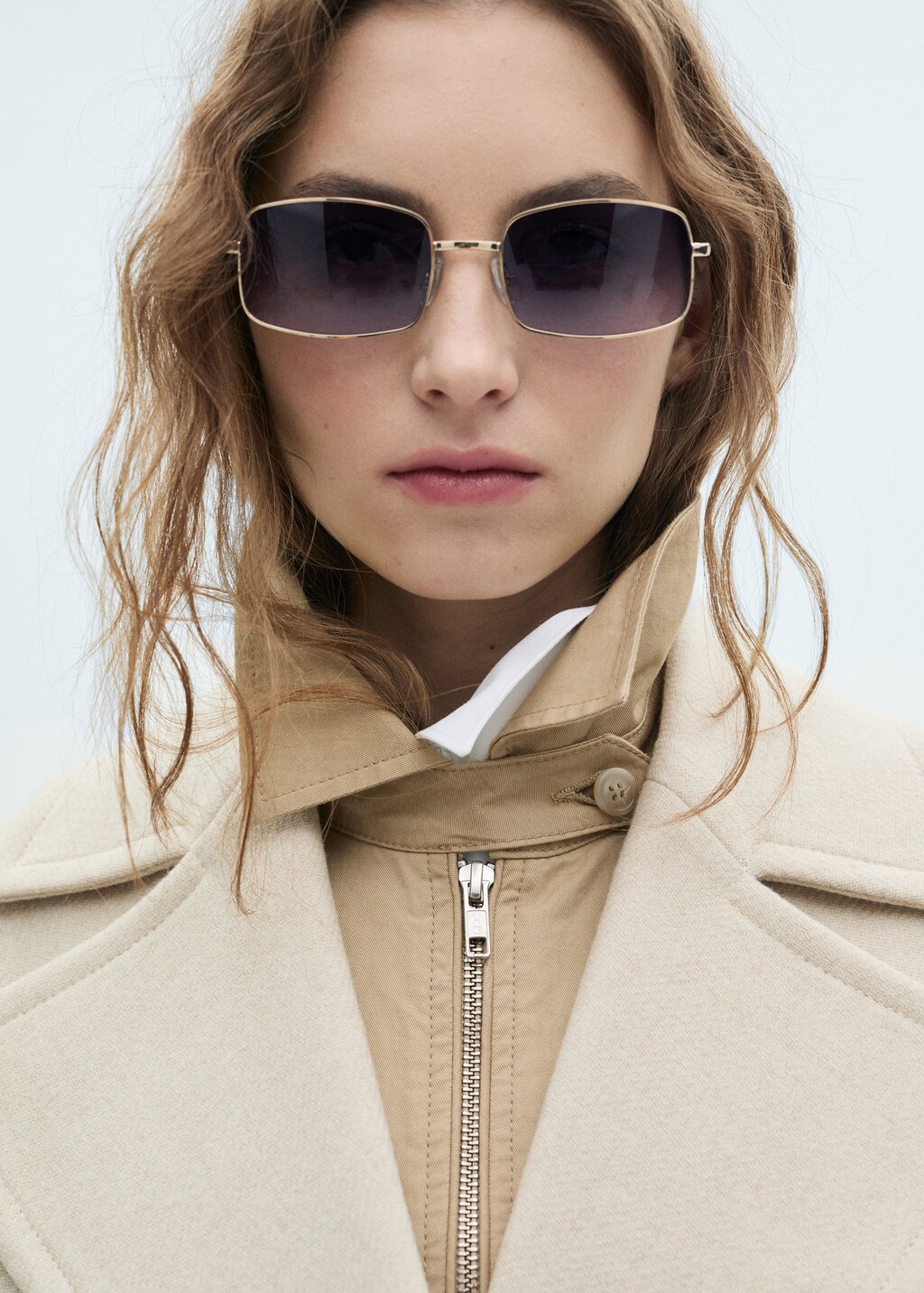 Metallic frame sunglasses - Gold