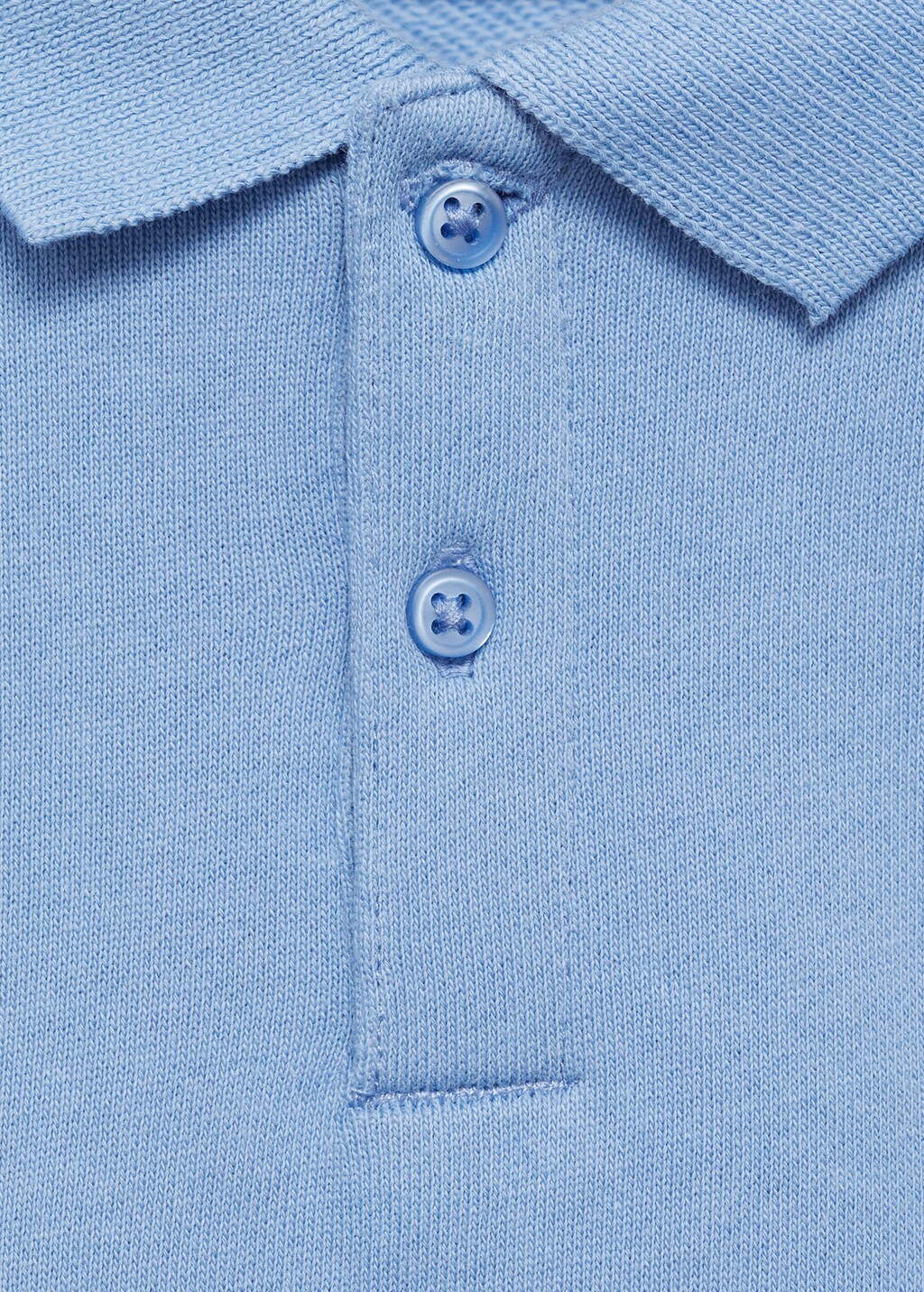 Polo sweatshirt with embroidery detail - Blue