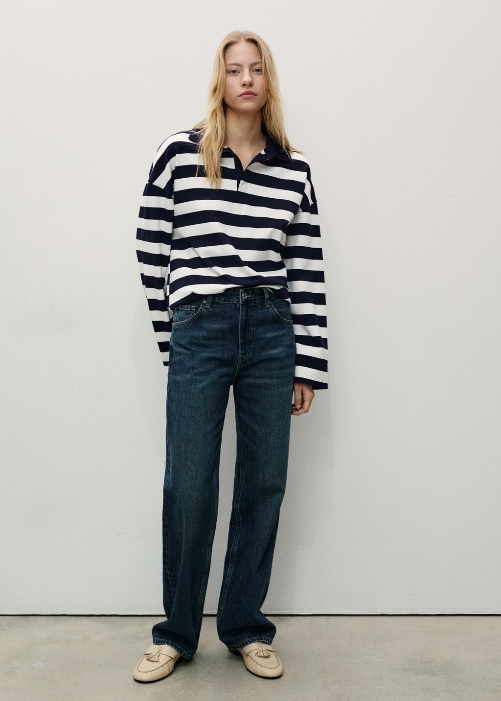 Miami medium-rise straight-fit jeans - Black denim