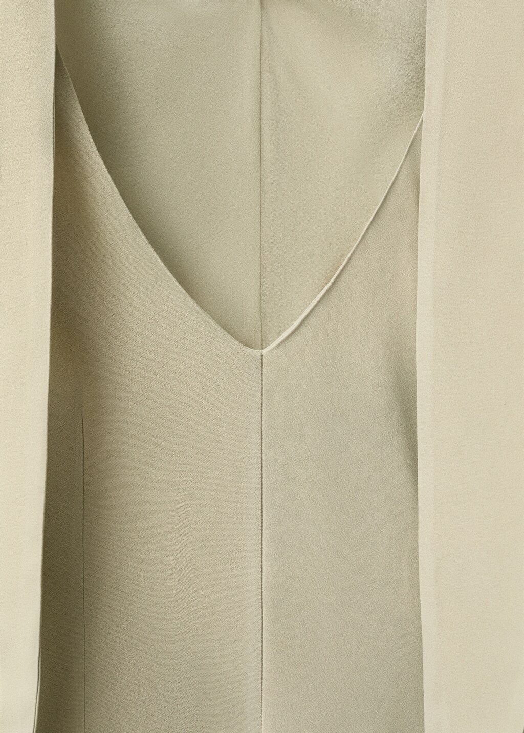 Satin dress with back opening - Pastel Green