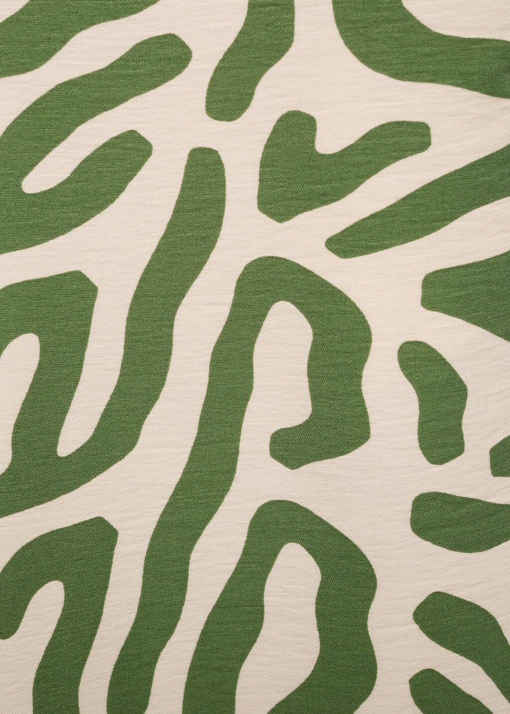 Printed straight trousers - Green