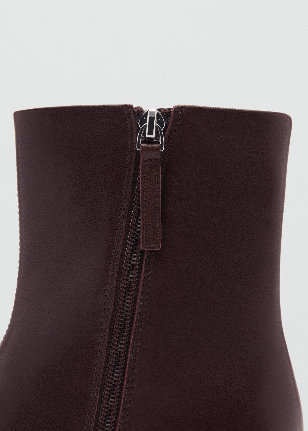 Squared toe leather ankle boots - Chocolate