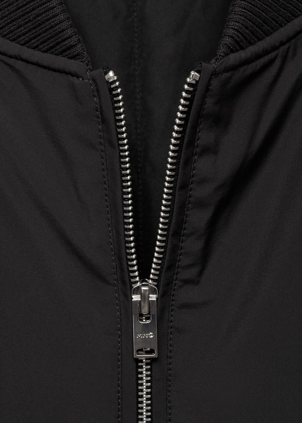 Regular fit quilted bomber - Black